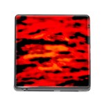 Red  Waves Abstract Series No16 Memory Card Reader (Square 5 Slot) Front