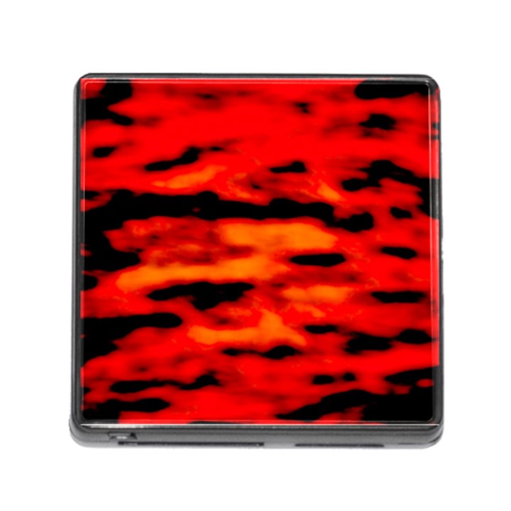 Red  Waves Abstract Series No16 Memory Card Reader (Square 5 Slot)