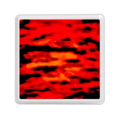 Red  Waves Abstract Series No16 Memory Card Reader (square) by DimitriosArt