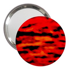 Red  Waves Abstract Series No16 3  Handbag Mirrors by DimitriosArt