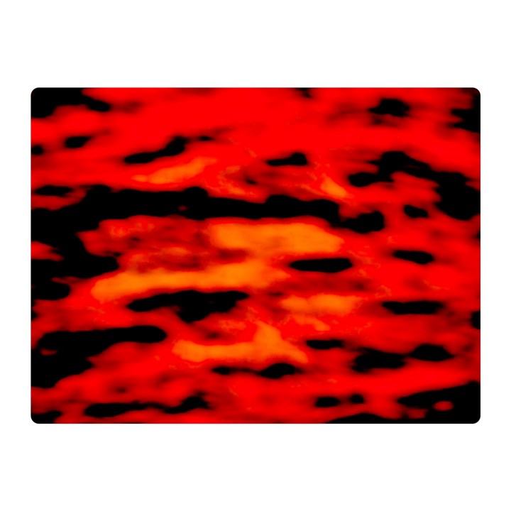 Red  Waves Abstract Series No16 Double Sided Flano Blanket (Mini) 