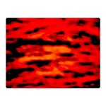 Red  Waves Abstract Series No16 Double Sided Flano Blanket (Mini)  35 x27  Blanket Back