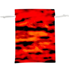 Red  Waves Abstract Series No16  Lightweight Drawstring Pouch (xl) by DimitriosArt