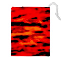 Red  Waves Abstract Series No16 Drawstring Pouch (4xl) by DimitriosArt