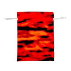 Red  Waves Abstract Series No16 Lightweight Drawstring Pouch (l) by DimitriosArt