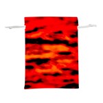 Red  Waves Abstract Series No16 Lightweight Drawstring Pouch (L) Front