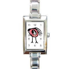 Cute Baby Monster Isolated Drawing Rectangle Italian Charm Watch by dflcprintsclothing