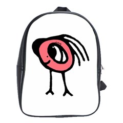 Cute Baby Monster Isolated Drawing School Bag (large)