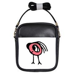 Cute Baby Monster Isolated Drawing Girls Sling Bag by dflcprintsclothing