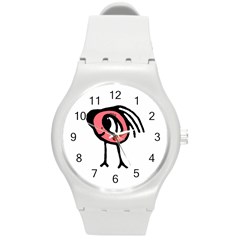 Cute Baby Monster Isolated Drawing Round Plastic Sport Watch (m) by dflcprintsclothing