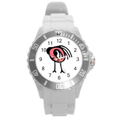 Cute Baby Monster Isolated Drawing Round Plastic Sport Watch (l) by dflcprintsclothing