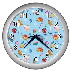 New Year Elements Wall Clock (silver) by SychEva