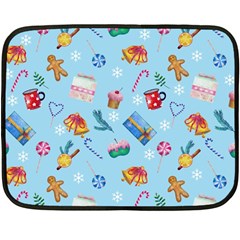 New Year Elements Double Sided Fleece Blanket (mini)  by SychEva