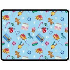 New Year Elements Double Sided Fleece Blanket (large)  by SychEva