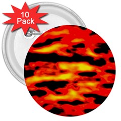 Red  Waves Abstract Series No17 3  Buttons (10 Pack)  by DimitriosArt