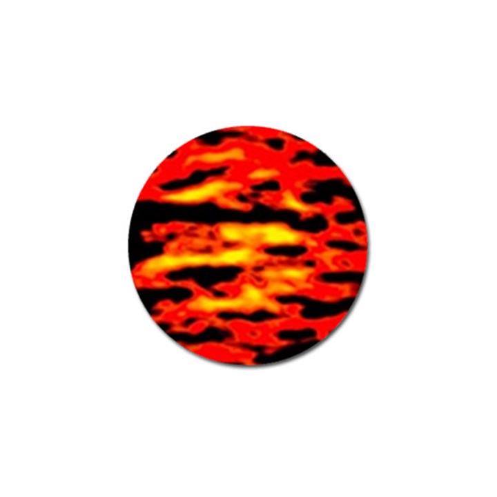 Red  Waves Abstract Series No17 Golf Ball Marker