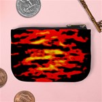 Red  Waves Abstract Series No17 Mini Coin Purse Back