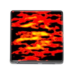 Red  Waves Abstract Series No17 Memory Card Reader (square 5 Slot) by DimitriosArt