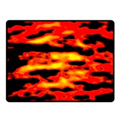 Red  Waves Abstract Series No17 Fleece Blanket (small) by DimitriosArt