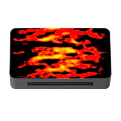 Red  Waves Abstract Series No17 Memory Card Reader With Cf by DimitriosArt