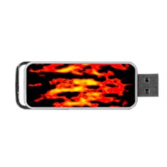 Red  Waves Abstract Series No17 Portable Usb Flash (two Sides) by DimitriosArt