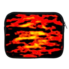 Red  Waves Abstract Series No17 Apple Ipad 2/3/4 Zipper Cases by DimitriosArt