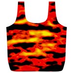 Red  Waves Abstract Series No17 Full Print Recycle Bag (XL) Front