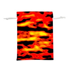 Red  Waves Abstract Series No17 Lightweight Drawstring Pouch (s) by DimitriosArt