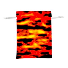 Red  Waves Abstract Series No17 Lightweight Drawstring Pouch (l) by DimitriosArt