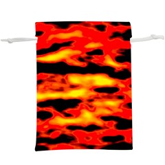 Red  Waves Abstract Series No17  Lightweight Drawstring Pouch (xl) by DimitriosArt