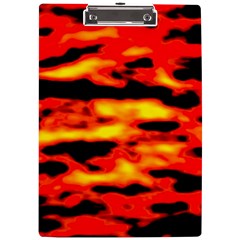 Red  Waves Abstract Series No17 A4 Clipboard by DimitriosArt