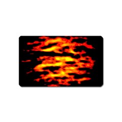 Red  Waves Abstract Series No18 Magnet (name Card) by DimitriosArt