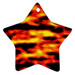 Red  Waves Abstract Series No18 Star Ornament (Two Sides) Front