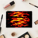 Red  Waves Abstract Series No18 Cosmetic Bag (Medium) Front