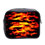 Red  Waves Abstract Series No18 Mini Toiletries Bag (Two Sides) Back