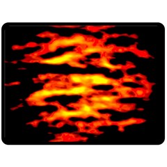 Red  Waves Abstract Series No18 Fleece Blanket (large)  by DimitriosArt