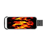 Red  Waves Abstract Series No18 Portable USB Flash (One Side) Front