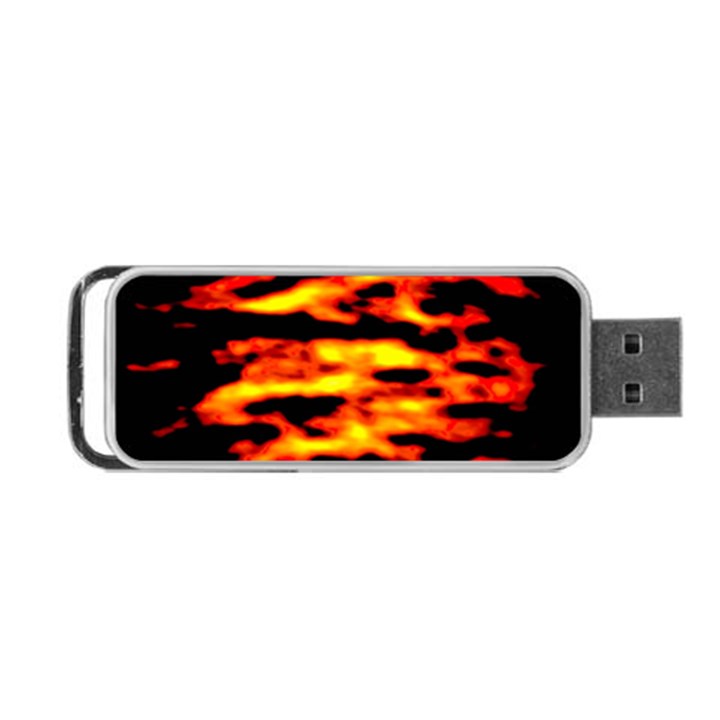 Red  Waves Abstract Series No18 Portable USB Flash (One Side)