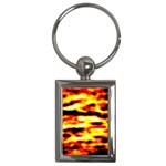 Red  Waves Abstract Series No19 Key Chain (Rectangle) Front