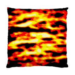 Red  Waves Abstract Series No19 Standard Cushion Case (one Side) by DimitriosArt