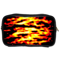 Red  Waves Abstract Series No19 Toiletries Bag (one Side) by DimitriosArt