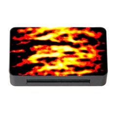 Red  Waves Abstract Series No19 Memory Card Reader With Cf by DimitriosArt