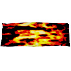 Red  Waves Abstract Series No19 Body Pillow Case (dakimakura) by DimitriosArt