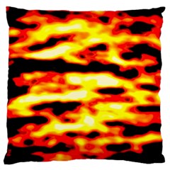 Red  Waves Abstract Series No19 Standard Flano Cushion Case (two Sides) by DimitriosArt