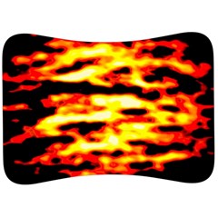 Red  Waves Abstract Series No19 Velour Seat Head Rest Cushion by DimitriosArt