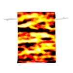 Red  Waves Abstract Series No19 Lightweight Drawstring Pouch (S) Front