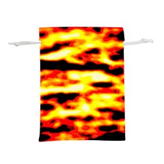 Red  Waves Abstract Series No19 Lightweight Drawstring Pouch (l) by DimitriosArt