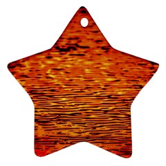 Red Waves Flow Series 1 Ornament (star) by DimitriosArt