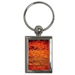 Red Waves Flow Series 1 Key Chain (rectangle) by DimitriosArt