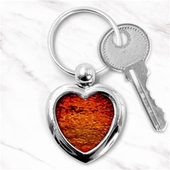 Red Waves Flow Series 1 Key Chain (heart) by DimitriosArt